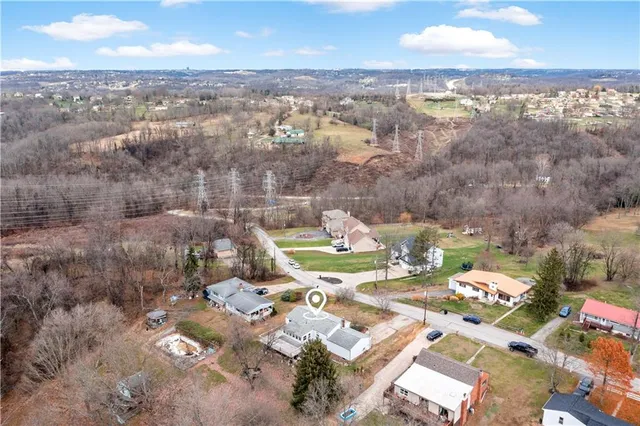 an aerial view of multiple house
