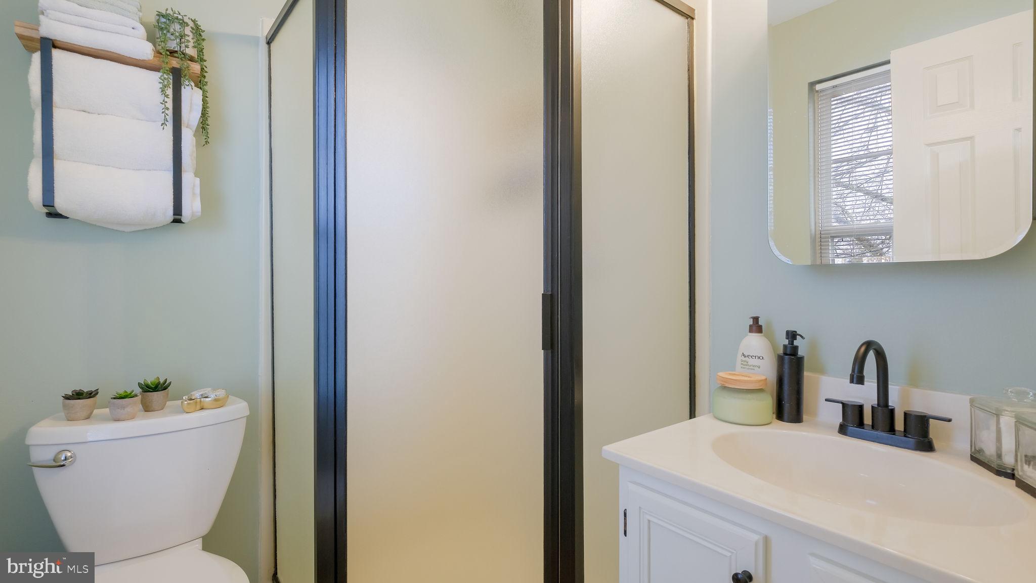 125 Catherine Street, Unit 5 Telford, PA 18969 - Photo 21 of 29 a bathroom with a toilet sink and mirror