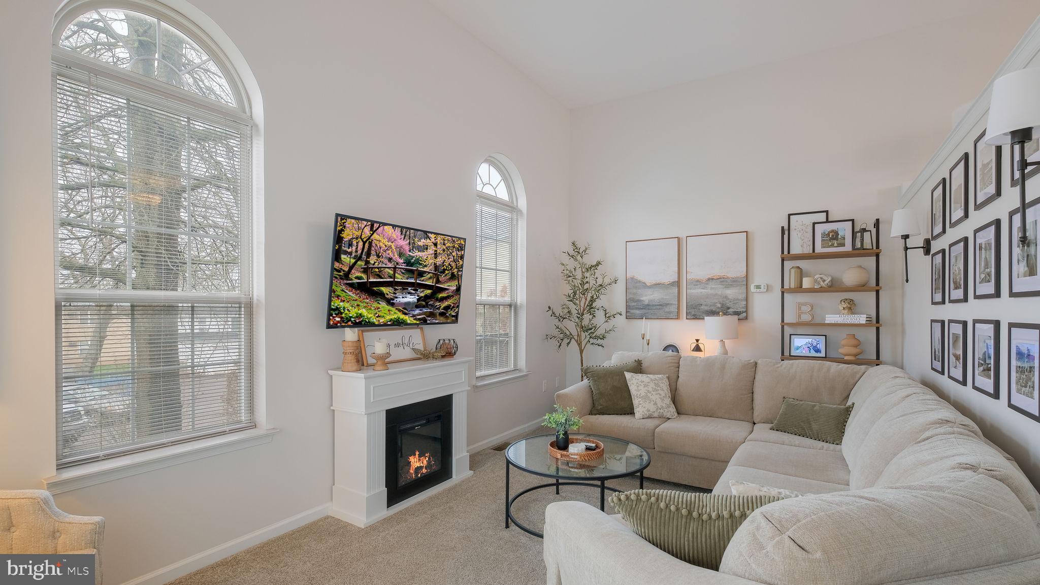 125 Catherine Street, Unit 5 Telford, PA 18969 - Photo 5 of 29 a living room with furniture a fireplace and a flat screen tv