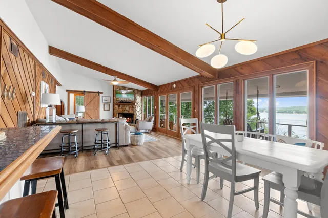 a view of a livingroom with furniture and window