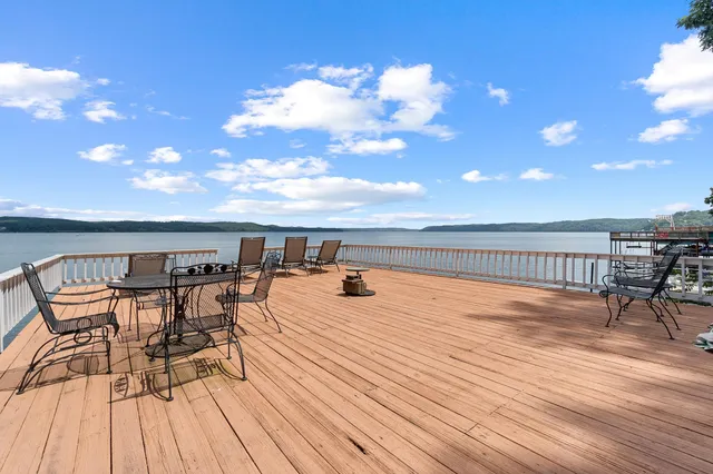 a room with furniture and a large window