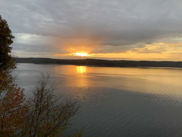 a view of an ocean and beach