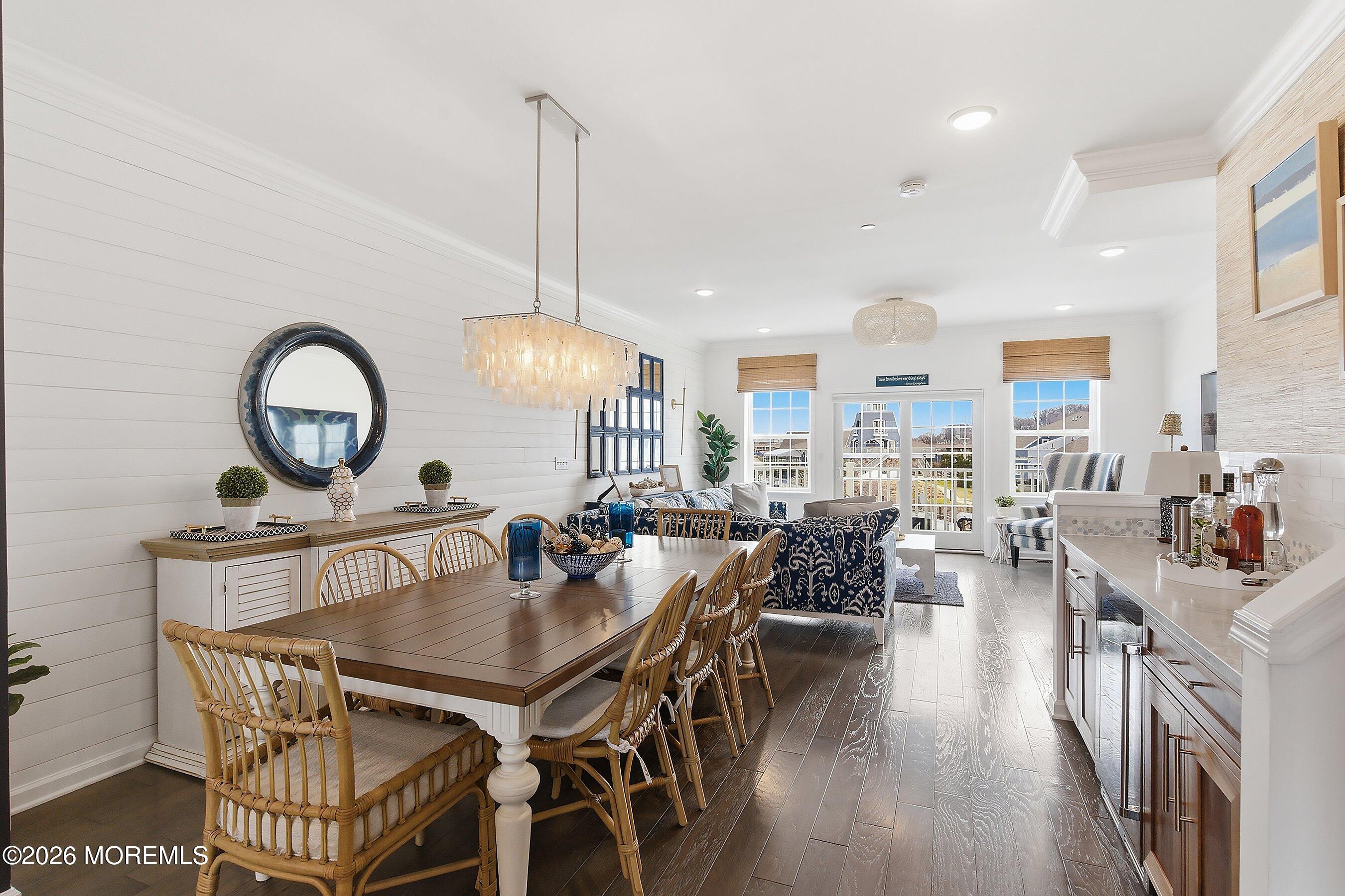 14 Lighthouse Point Road, Unit 604 Highlands, NJ 07732 - Photo 10 of 41 a view of a dining room with furniture window and outside view