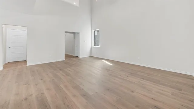 an empty room with a window