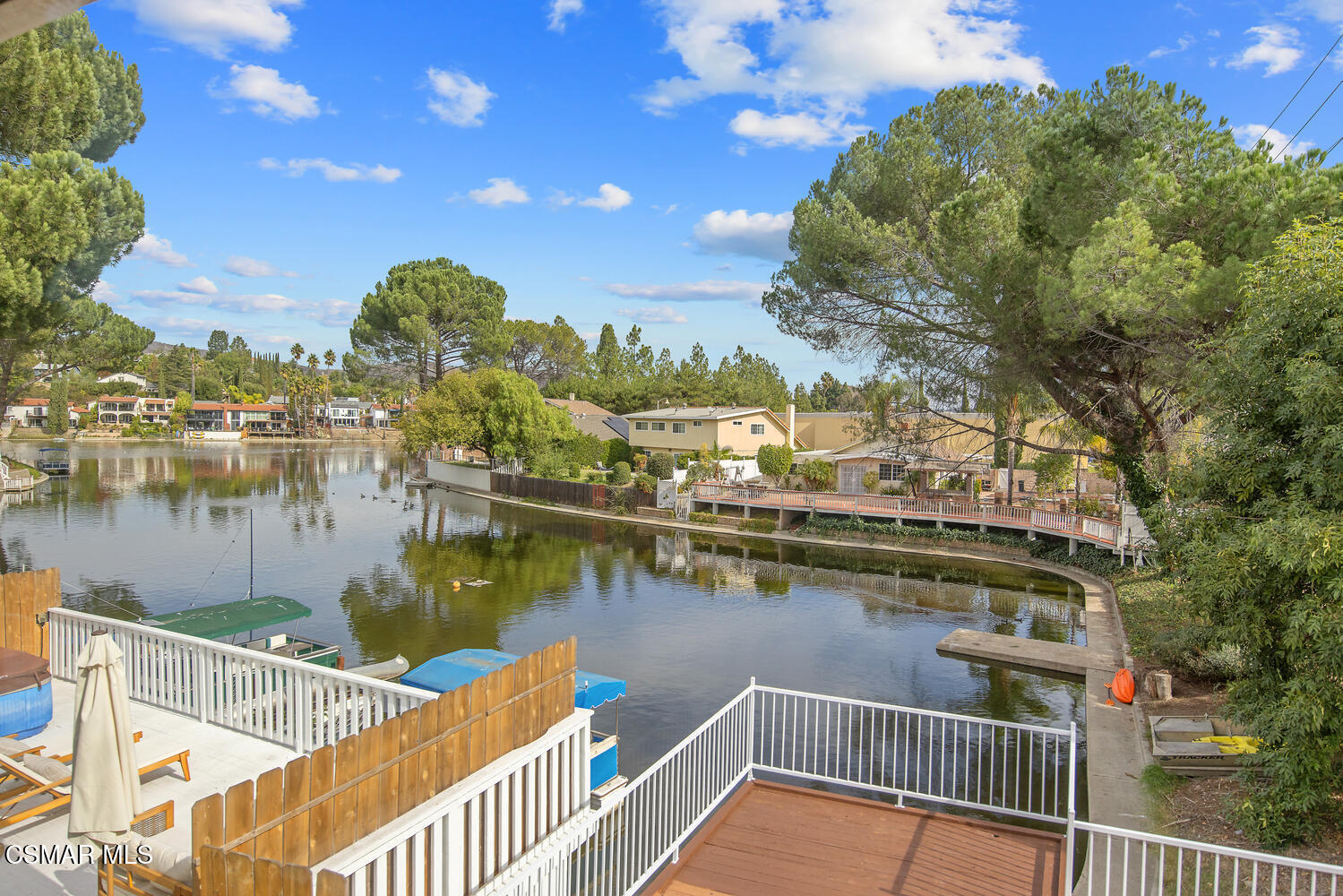 a view of a city skyline from a lake