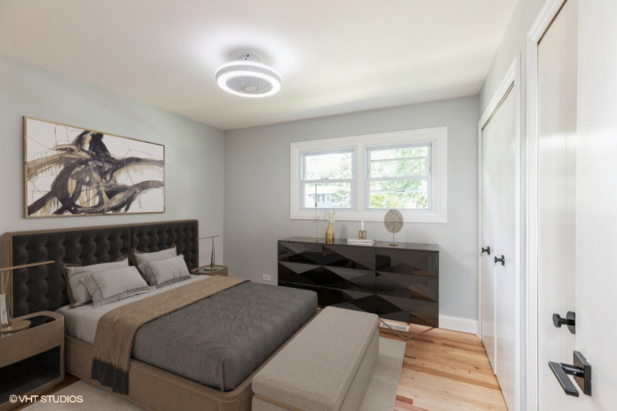 5657 Dover Road Oak Forest, IL 60452 - Photo 9 of 20 a bedroom with a bed and wooden floor