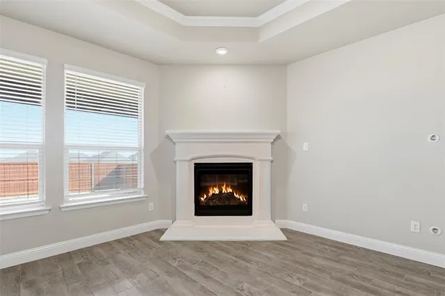 a view of a livingroom with a flat screen tv