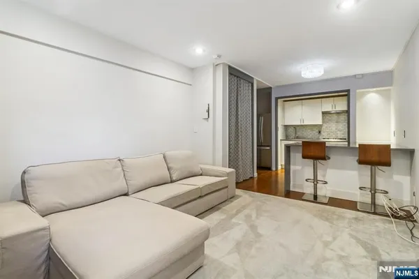 a living room with furniture and a couch