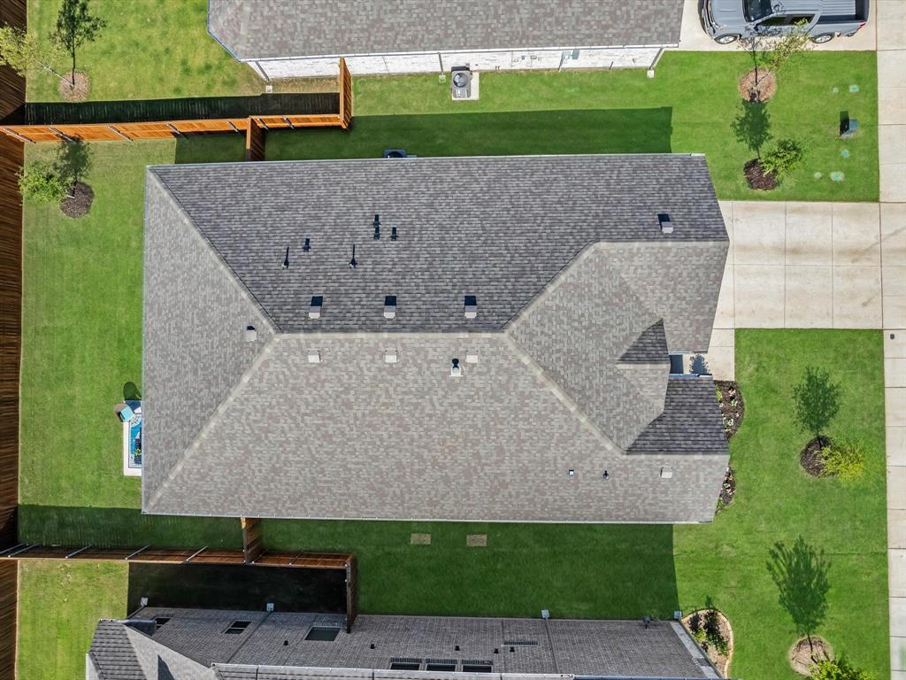 13141 Yellowstone Way Providence Village, TX 76227 - Photo 36 of 40 an aerial view of a house with a yard