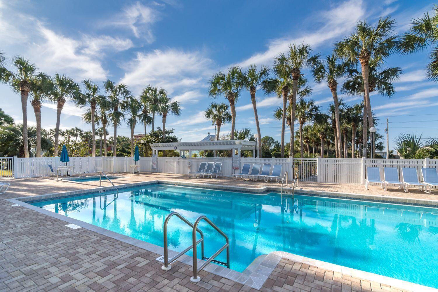 95 Laura Hamilton Boulevard, Unit 209 Santa Rosa Beach, FL 32459 - Photo 28 of 37 a view of swimming pool with outdoor seating and city view