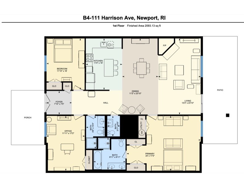 111 Harrison Avenue, Unit B4 Newport, RI 02840 - Photo 26 of 38 The office room is the third bedroom.