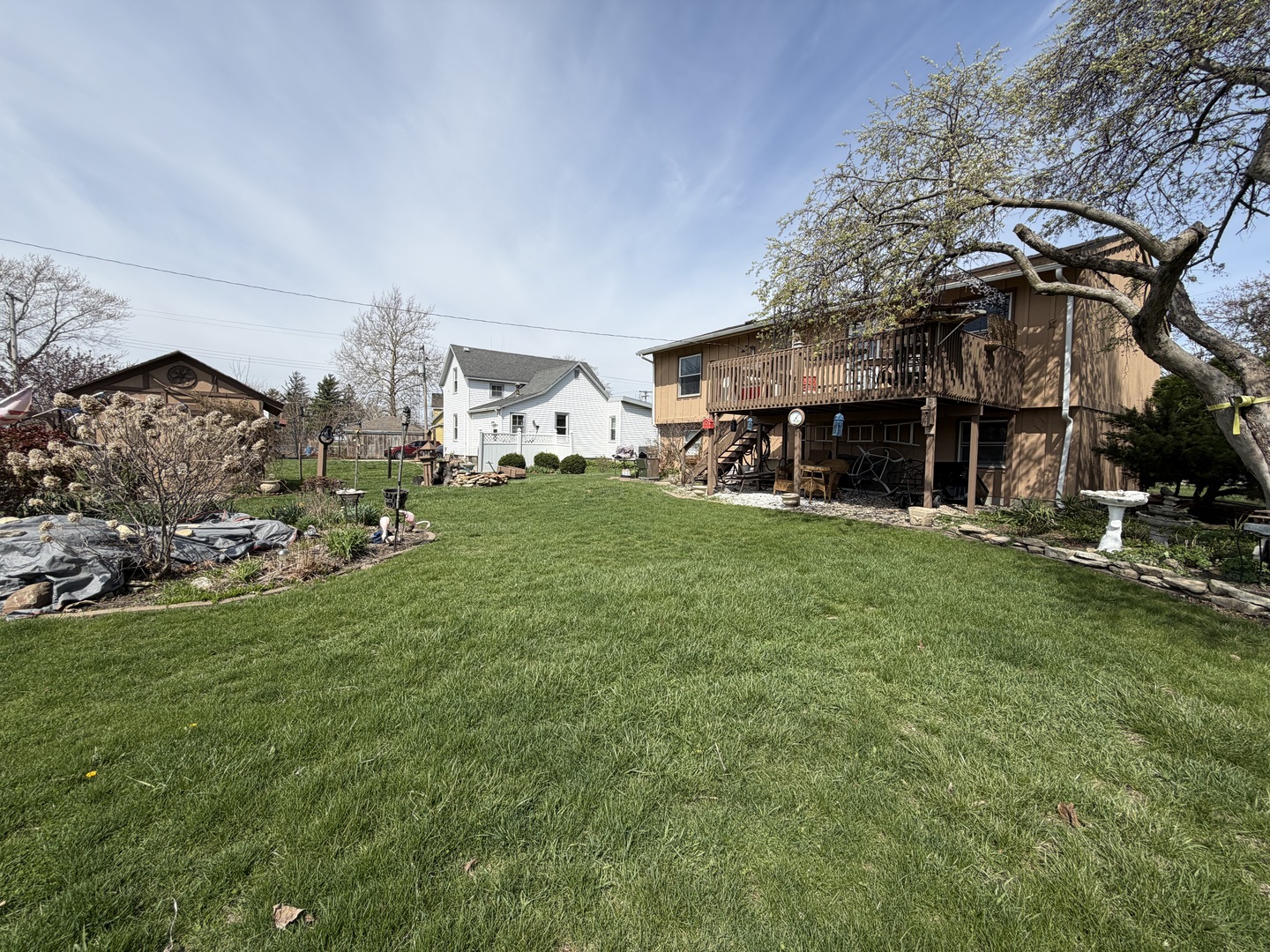 101 1/2 East North Street Danforth, IL 60930 - Photo 12 of 14 a view of a house with a big yard and large trees