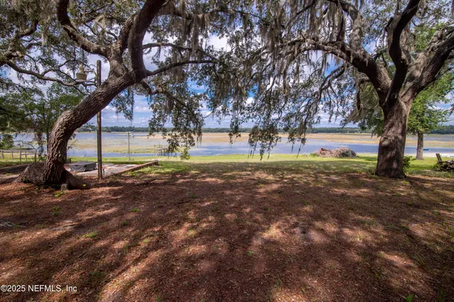 a view of swimming pool with a yard
