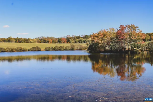 a view of a lake with a mountain in the background