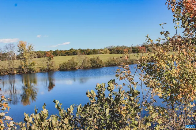 a view of a lake with houses
