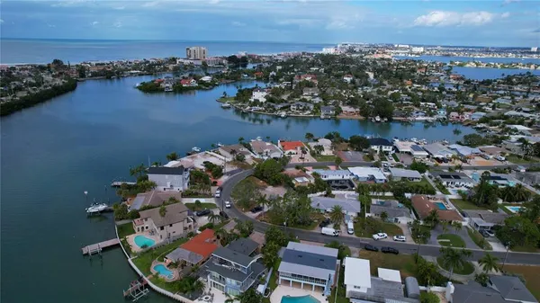 an aerial view of a city