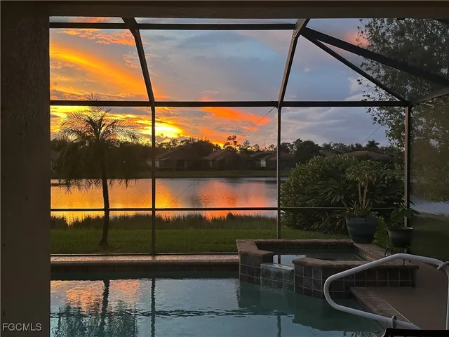 a view of outdoor space with seating