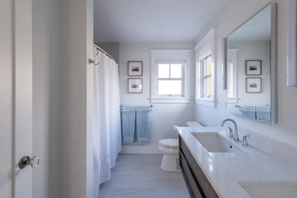 a view of a building with a garden