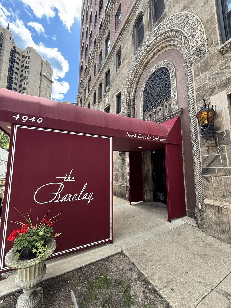 4940 South East End Avenue, Unit 2C Chicago, IL 60615 - Photo 1 of 1 a view of a building with potted plants