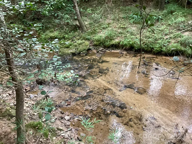 a view of a large yard with lots of green space