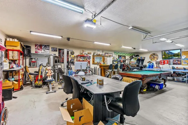 a view of an ocean and a mountain