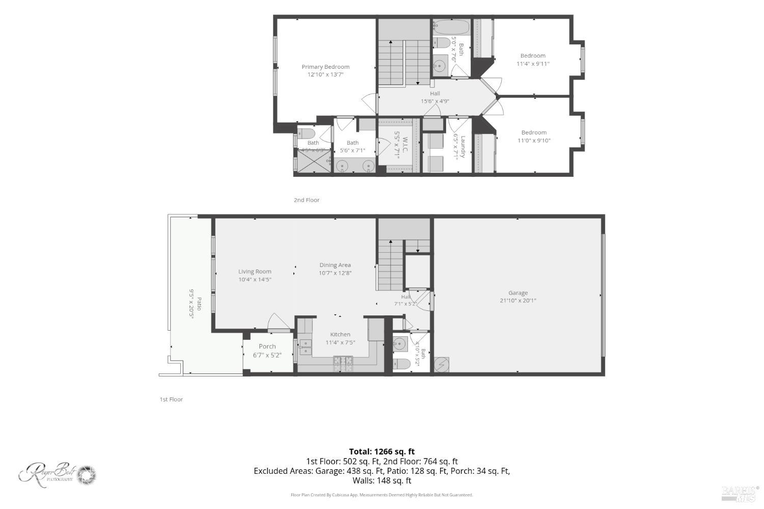 2216 Bell Flower Lane Santa Rosa, CA 95404 - Photo 66 of 66 Floorplan Level 1 & 2