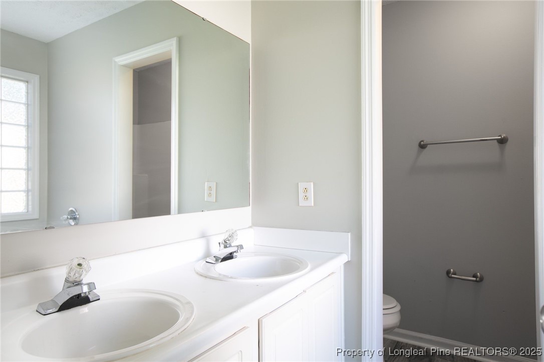 163 Independence Drive Raeford, NC 28376 - Photo 4 of 10 a bathroom with a sink and a mirror