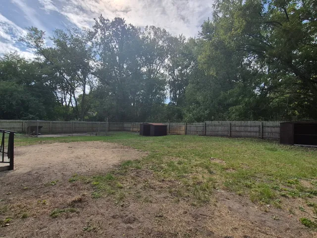 a backyard of a house