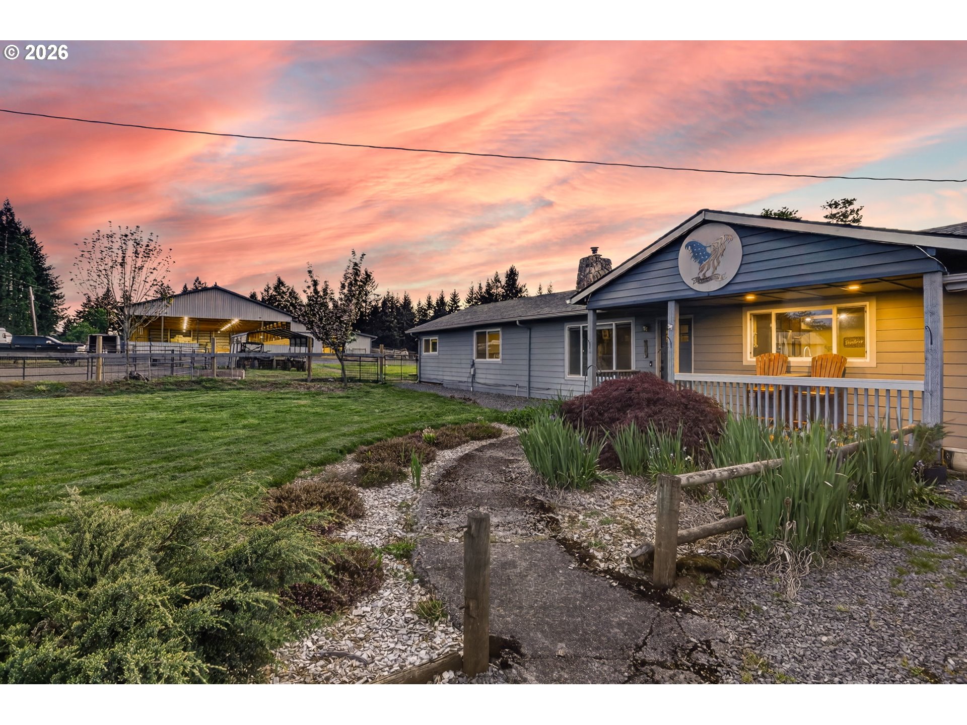 17623 South Windy City Road Mulino, OR 97042 - Photo 1 of 48 a view of a house with a garden and deck