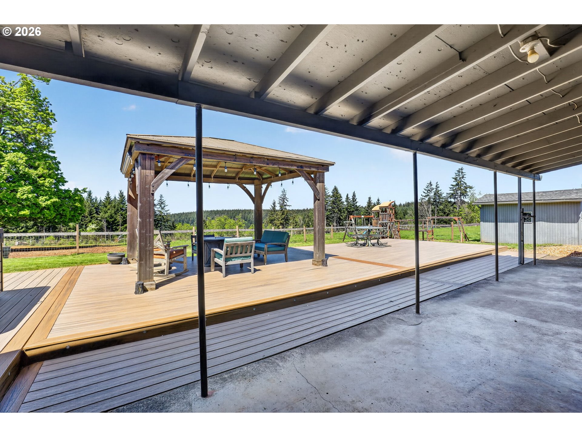 17623 South Windy City Road Mulino, OR 97042 - Photo 20 of 48 a view of a swimming pool with a porch