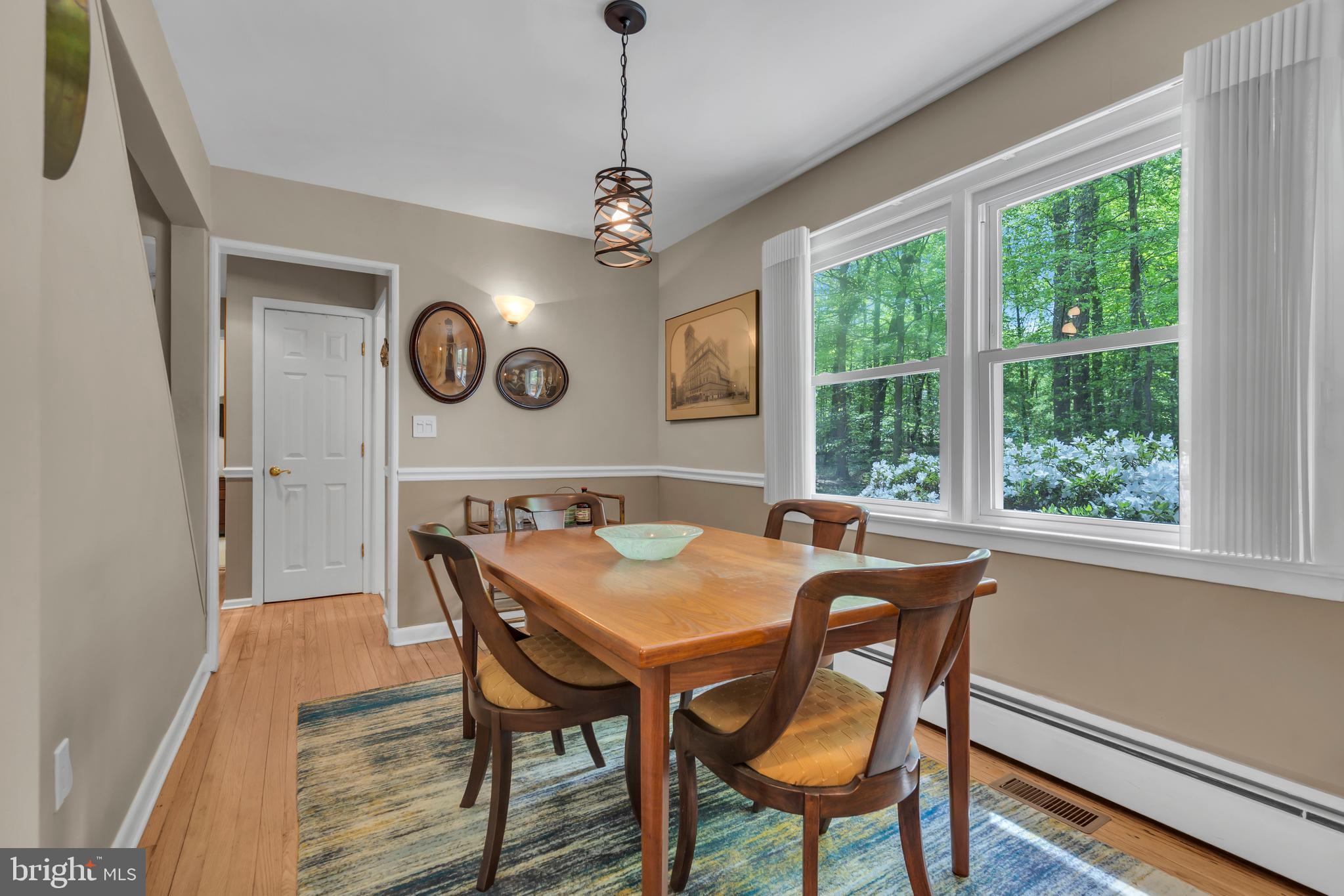 801 Mt Lucas Road Princeton, NJ 08540 - Photo 13 of 39 a view of a dining room and a table chairs