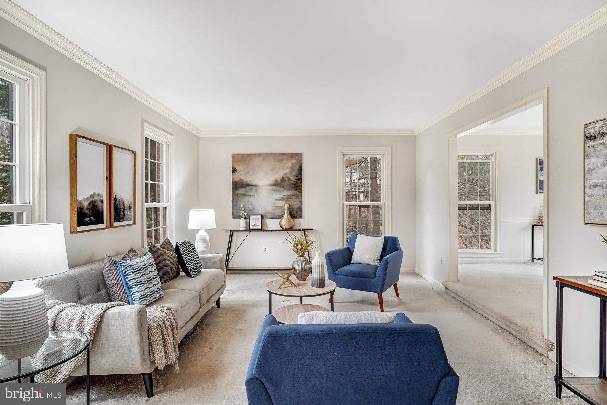 10708 Midsummer Drive Reston, VA 20191 - Photo 3 of 41 Large light-filled living room