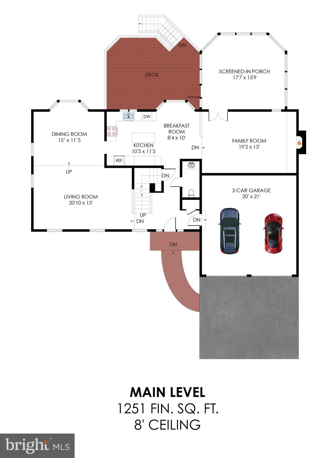 10708 Midsummer Drive Reston, VA 20191 - Photo 39 of 41 Main level floor plan