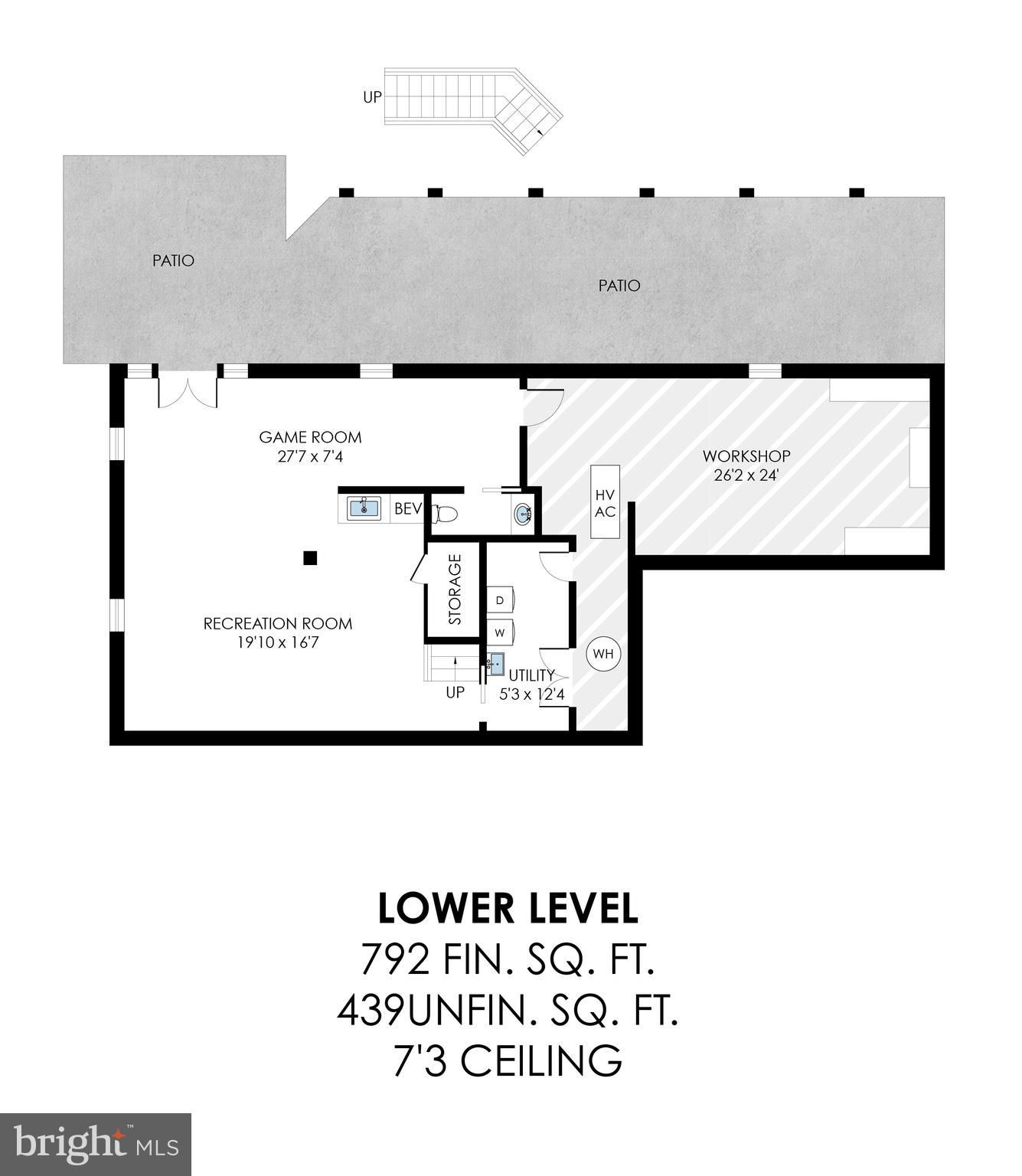 10708 Midsummer Drive Reston, VA 20191 - Photo 41 of 41 Lower level floor plan