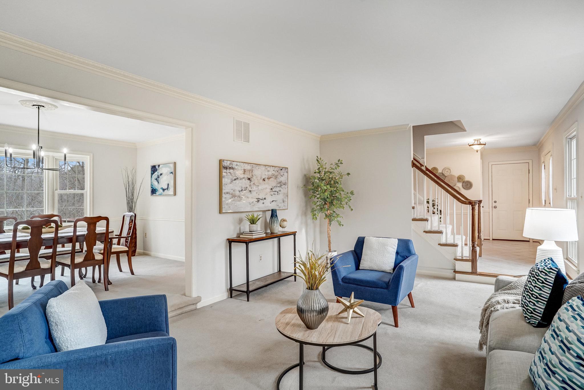 10708 Midsummer Drive Reston, VA 20191 - Photo 4 of 41 Living room opens to the spacious dining room