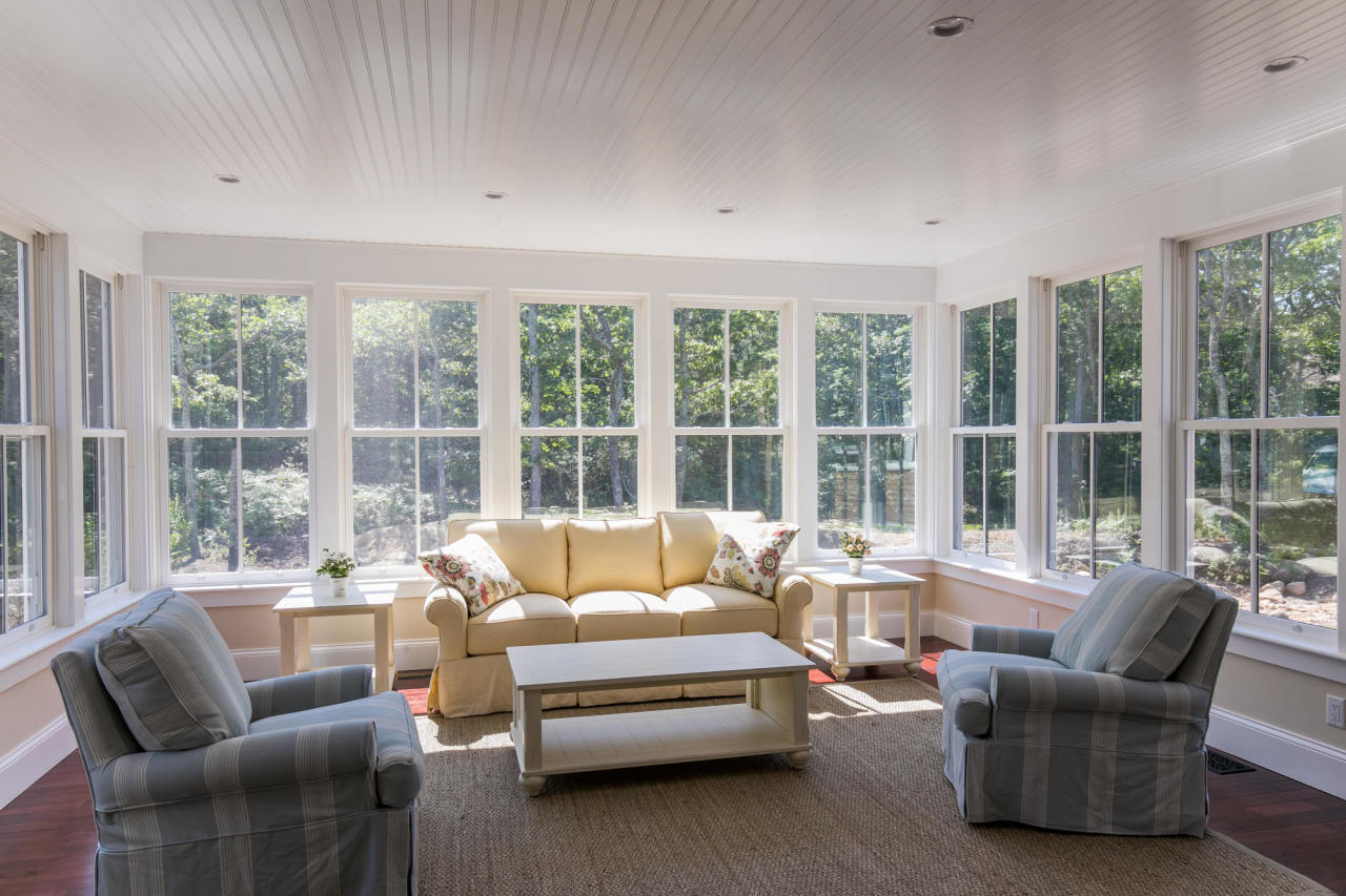 28 Fishermans Knot Road Edgartown, MA 02539 - Photo 14 of 30 a living room with furniture and a large window