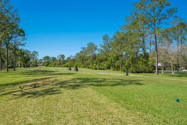 a view of a house with backyard and trees