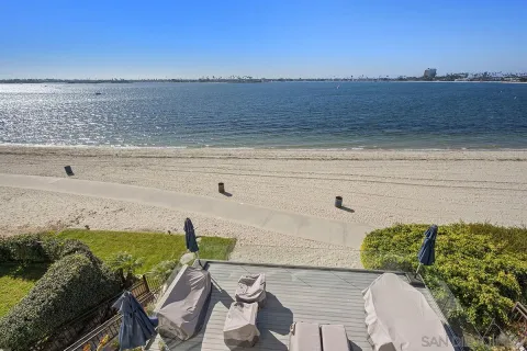 a view of a lake with a outdoor space