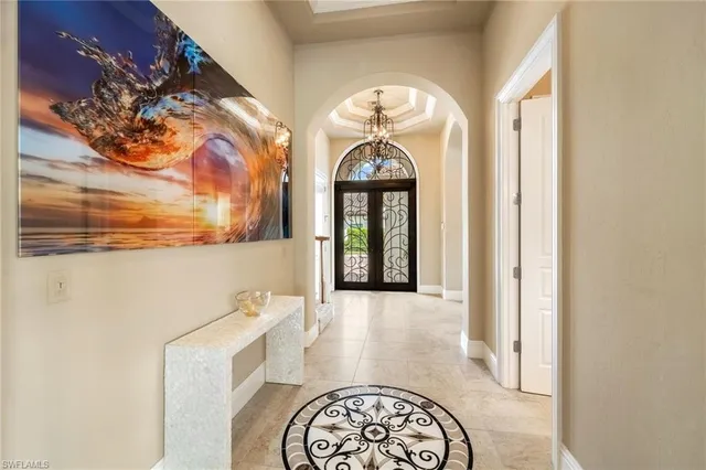 a view of hall with wooden floor