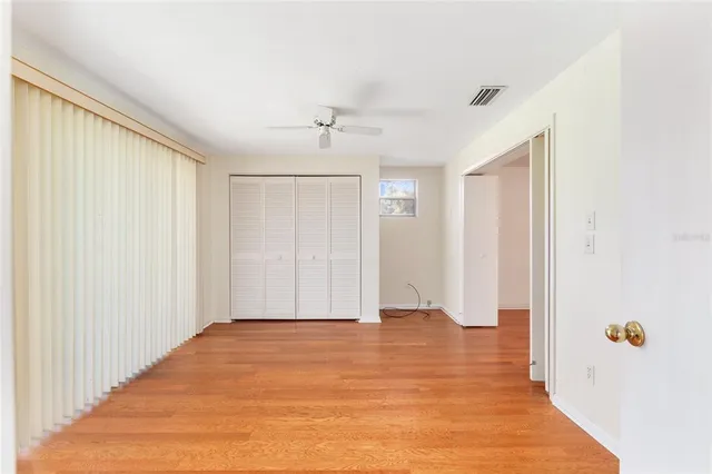 a view of small space with racks on the wall