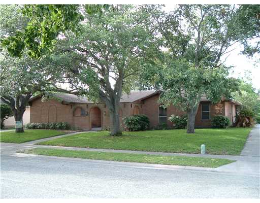 a view of a yard in front of a house