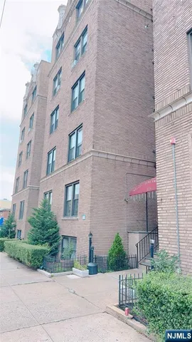 a front view of a building