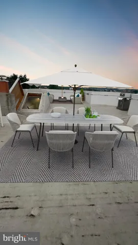 a terrace view with seating space