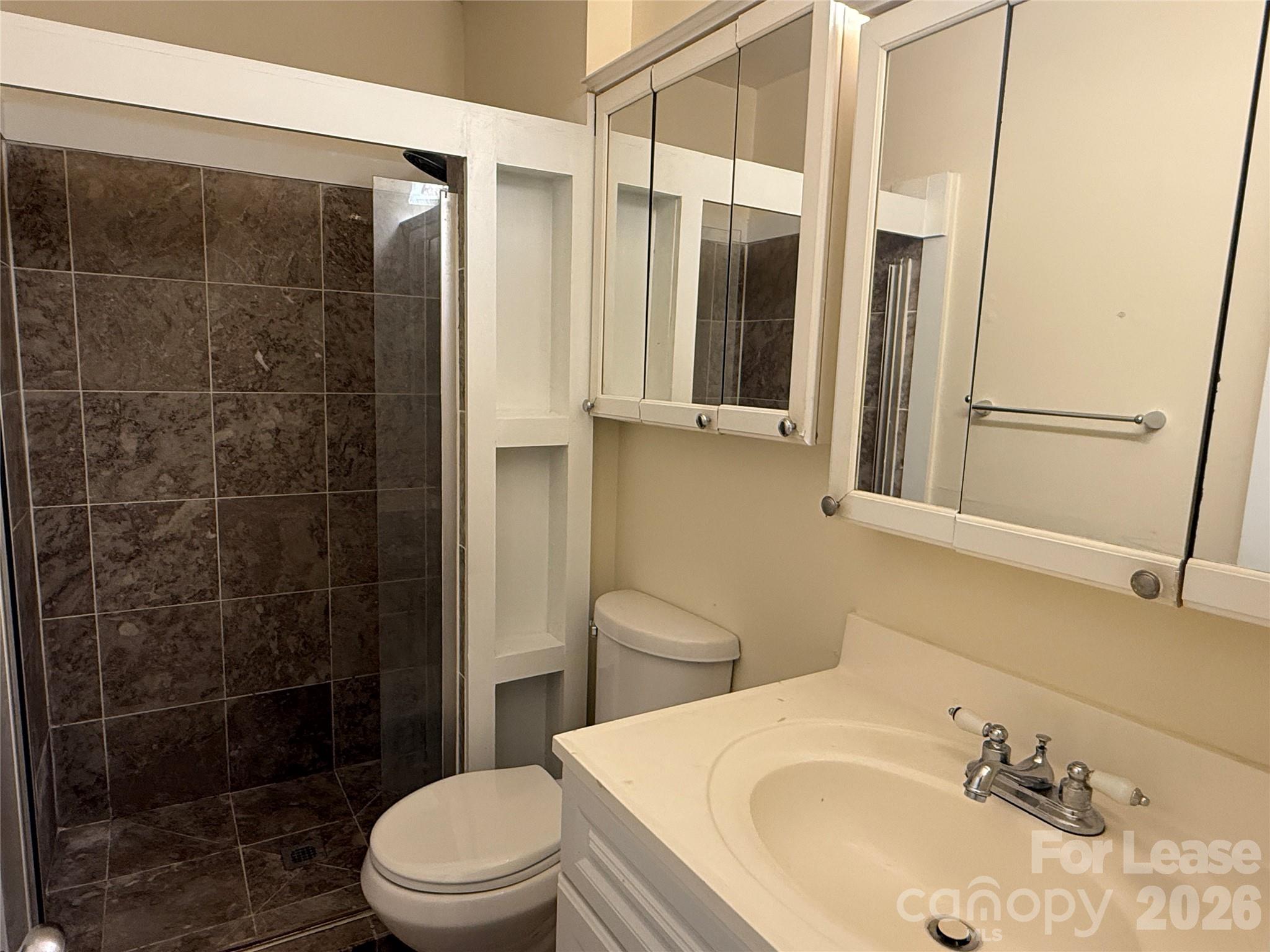 6341 Round Hill Road Charlotte, NC 28211 - Photo 12 of 16 a bathroom with a sink toilet and shower