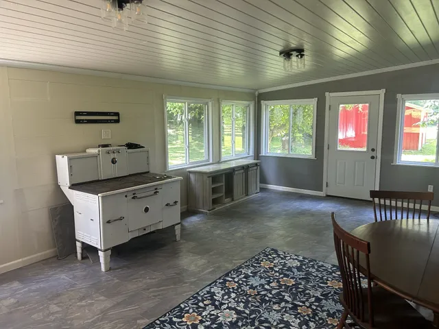 a room with furniture and windows