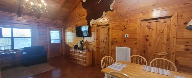 a view of a balcony with furniture