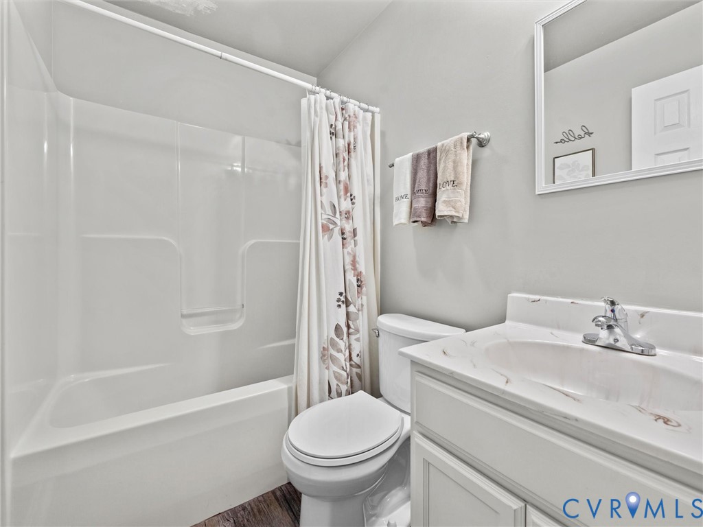 26315 Hill Road Ruther Glen, VA 22546 - Photo 34 of 47 Bathroom with shower / tub combo with curtain, van