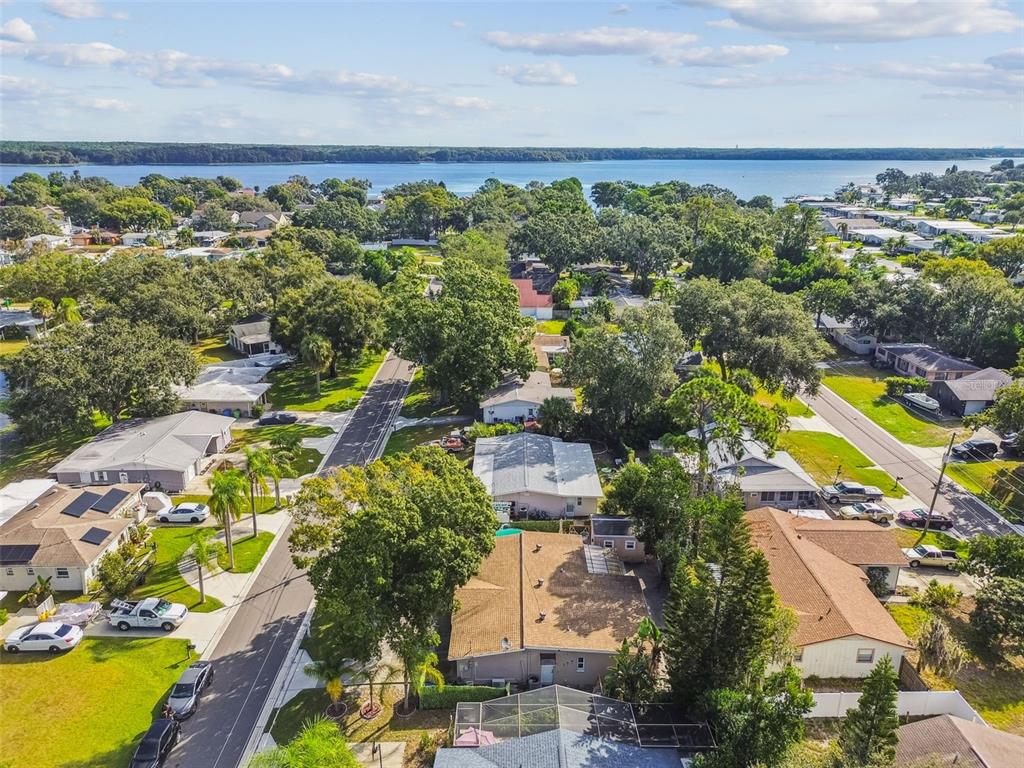 226 Maple Avenue Palm Harbor, FL 34684 - Photo 74 of 79 an aerial view of residential houses with outdoor space and swimming pool