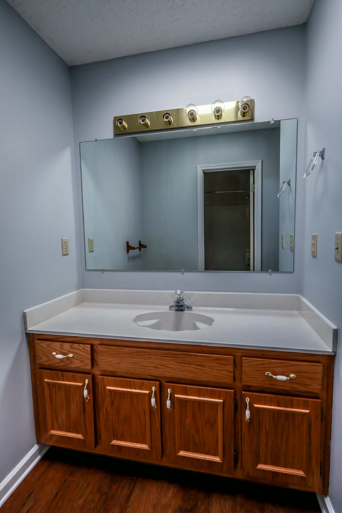 8712 Gragg Road Millington, TN 38053 - Photo 12 of 36 Bathroom featuring vanity and dark wood finished floors