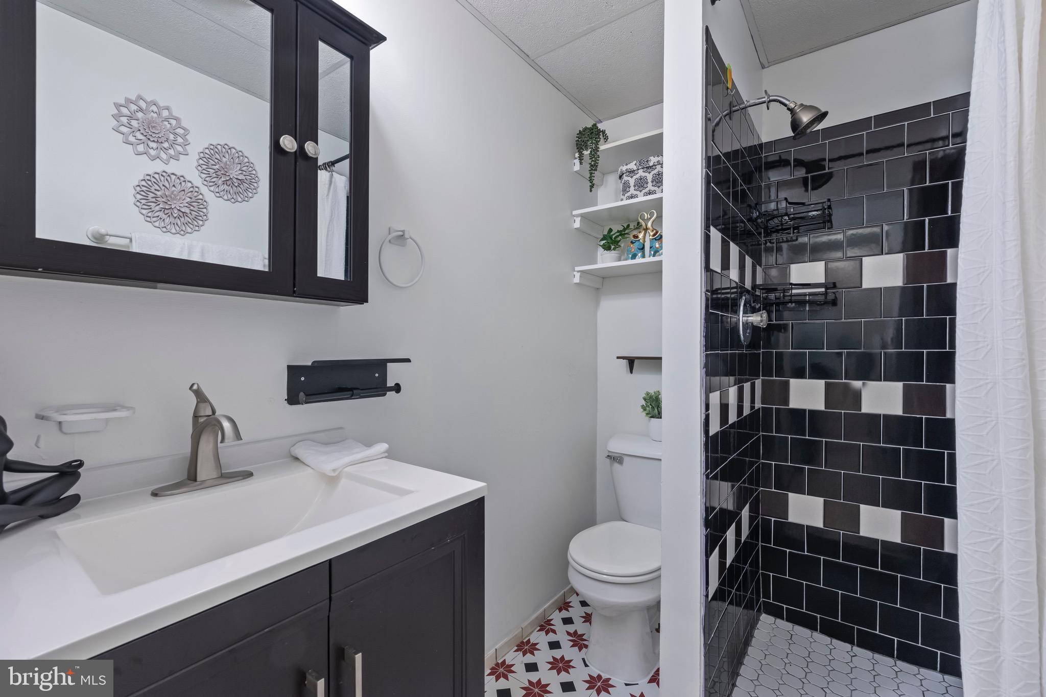 9821 Singleton Drive Bethesda, MD 20817 - Photo 37 of 45 a bathroom with a sink toilet and shower